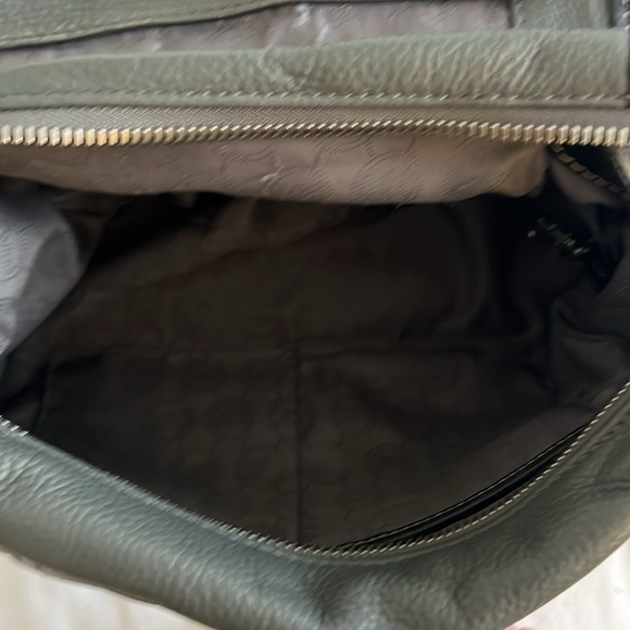 Michael Kors Grey and Black Leather Satchel - Picture 11 of 16